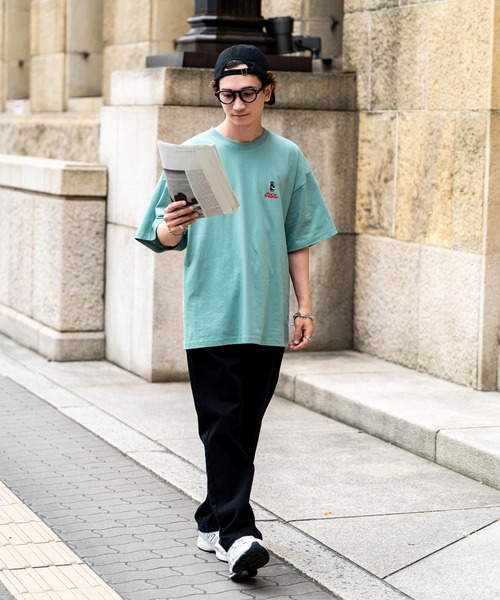 Mojer League モジャーリーグ オーバーサイズワンポイント刺繍ヒゲおじ