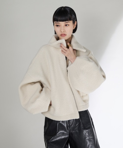 Shelly island（シェリーアイランド）の「ボアZIPブルゾン（ブルゾン・レディース・ブラック/ホワイト/ベージュ・FREE）」の16枚目の写真