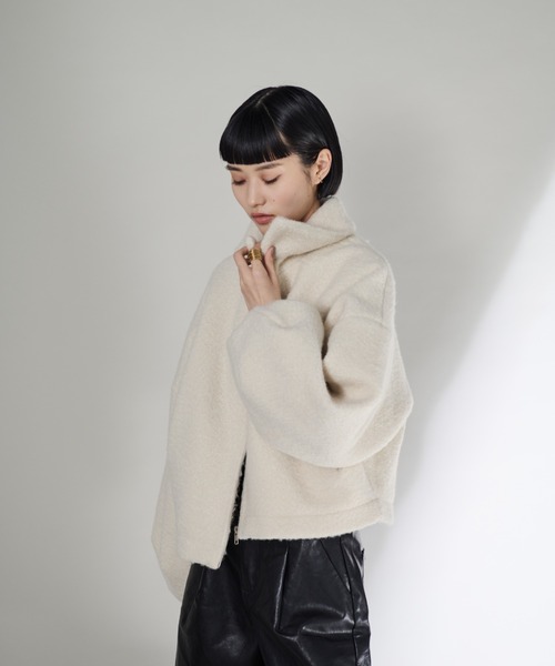 Shelly island（シェリーアイランド）の「ボアZIPブルゾン（ブルゾン・レディース・ブラック/ホワイト/ベージュ・FREE）」の17枚目の写真