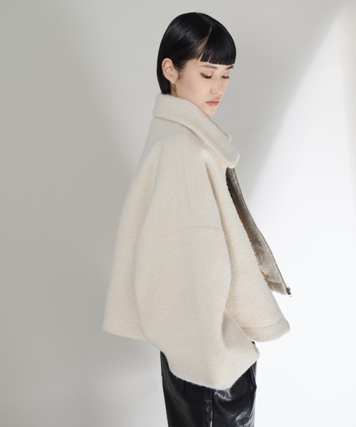 Shelly island（シェリーアイランド）の「ボアZIPブルゾン（ブルゾン・レディース・ブラック/ホワイト/ベージュ・FREE）」の18枚目の写真