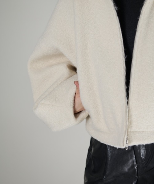 Shelly island（シェリーアイランド）の「ボアZIPブルゾン（ブルゾン・レディース・ブラック/ホワイト/ベージュ・FREE）」の19枚目の写真