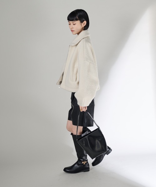 Shelly island（シェリーアイランド）の「ボアZIPブルゾン（ブルゾン・レディース・ブラック/ホワイト/ベージュ・FREE）」の20枚目の写真