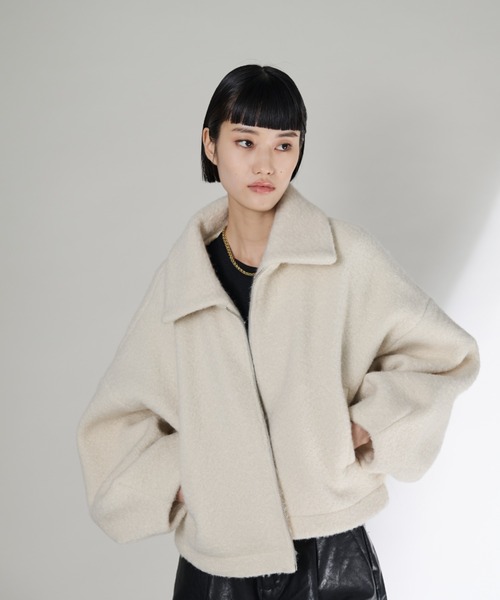 Shelly island（シェリーアイランド）の「ボアZIPブルゾン（ブルゾン・レディース・ブラック/ホワイト/ベージュ・FREE）」の14枚目の写真