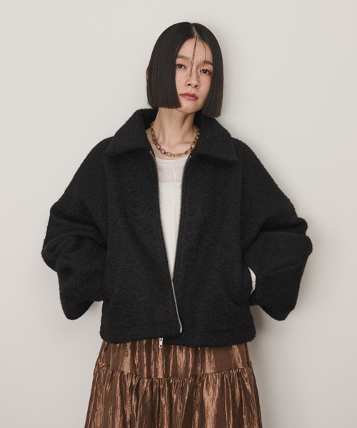 Shelly island（シェリーアイランド）の「ボアZIPブルゾン（ブルゾン・レディース・ブラック/ホワイト/ベージュ・FREE）」の22枚目の写真