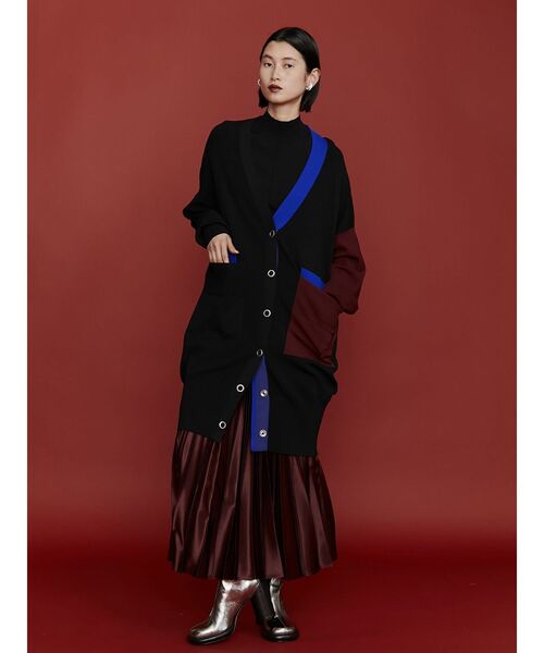 UN3D.(アンスリード)の「BI-COLOR OVER CD / バイカラーオーバーカーデ(カーディガン/ボレロ・レディース・グレー/ブラック/ブラウン・FREE)」の4枚目の写真