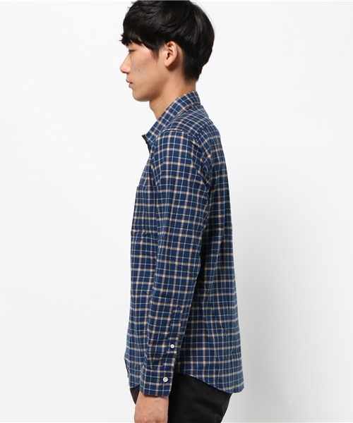 URBAN RESEARCH（アーバンリサーチ）の「UR PeruvianPima微起毛チェックシャツ（シャツ/ブラウス・メンズ・ホワイト系その他/ブルー系その他/ネイビー・MEDIUM/LARGE）」の5枚目の写真