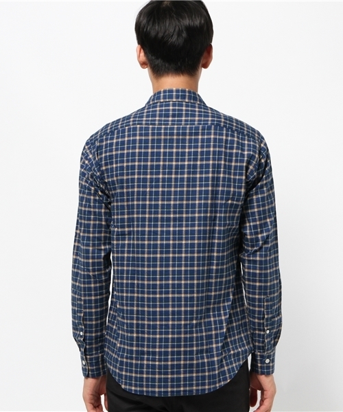 URBAN RESEARCH（アーバンリサーチ）の「UR PeruvianPima微起毛チェックシャツ（シャツ/ブラウス・メンズ・ホワイト系その他/ブルー系その他/ネイビー・MEDIUM/LARGE）」の6枚目の写真