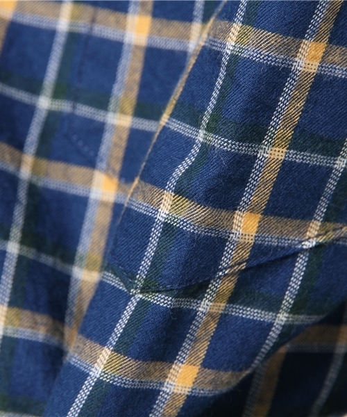 URBAN RESEARCH（アーバンリサーチ）の「UR PeruvianPima微起毛チェックシャツ（シャツ/ブラウス・メンズ・ホワイト系その他/ブルー系その他/ネイビー・MEDIUM/LARGE）」の12枚目の写真