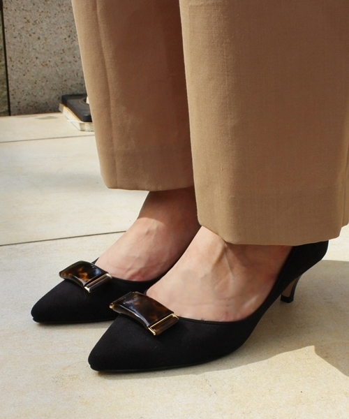 LE TALON(ルタロン)の「5CMポインテッドプレートパンプス◆(パンプス・レディース・ブラック/チャコールグレー・37.5/37/36.5/35.5/36)」の2枚目の写真