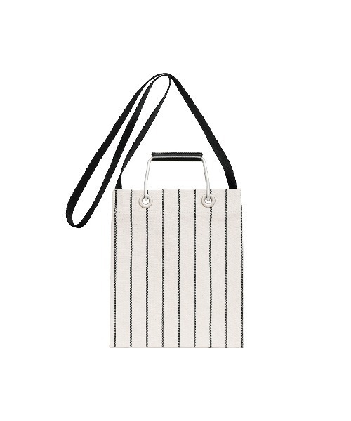 MARNI MARKET(マルニマーケット)の「コットンストライプミニショルダー(ショルダーバッグ・レディース・アンティックホワイト・FREE)」の2枚目の写真