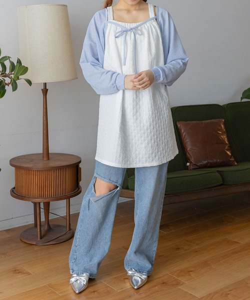 3.3 Field Trip (3.3フィールドトリップ)の「3.3 Field Trip/バックリボンワンピース(ワンピース・レディース・ホワイト/ブラック・FREE)」の10枚目の写真