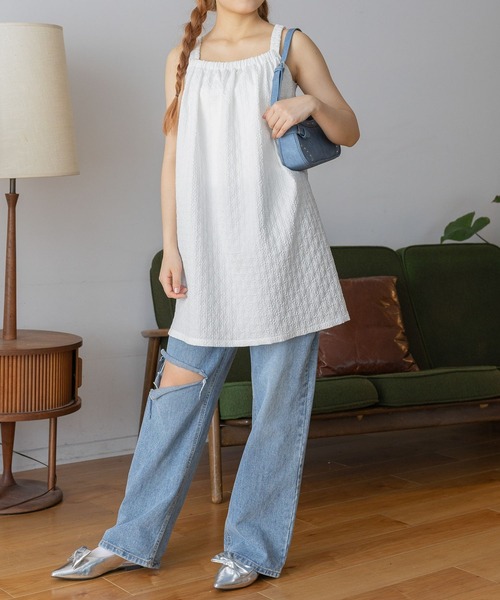 3.3 Field Trip (3.3フィールドトリップ)の「3.3 Field Trip/バックリボンワンピース(ワンピース・レディース・ホワイト/ブラック・FREE)」の9枚目の写真