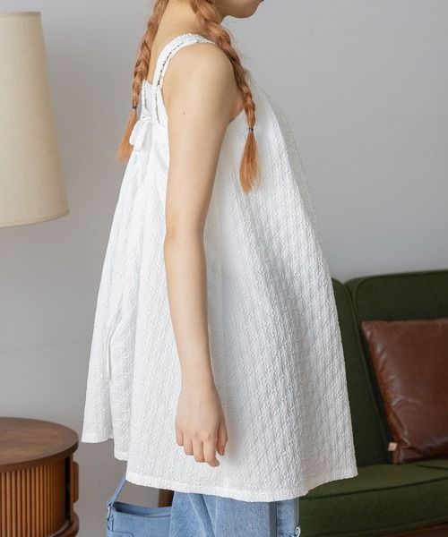 3.3 Field Trip (3.3フィールドトリップ)の「3.3 Field Trip/バックリボンワンピース(ワンピース・レディース・ホワイト/ブラック・FREE)」の6枚目の写真