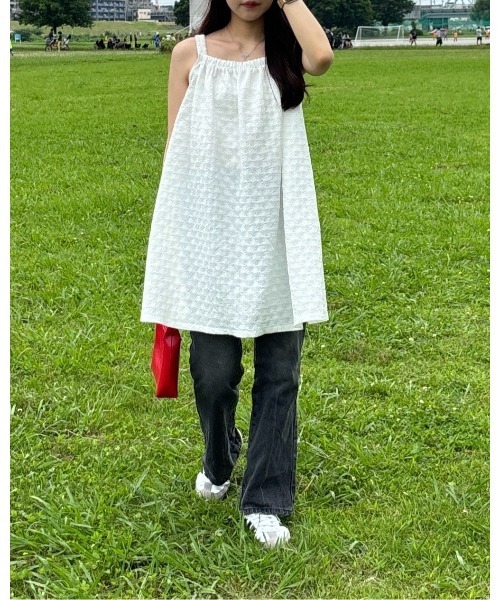 3.3 Field Trip (3.3フィールドトリップ)の「3.3 Field Trip/バックリボンワンピース(ワンピース・レディース・ホワイト/ブラック・FREE)」の12枚目の写真