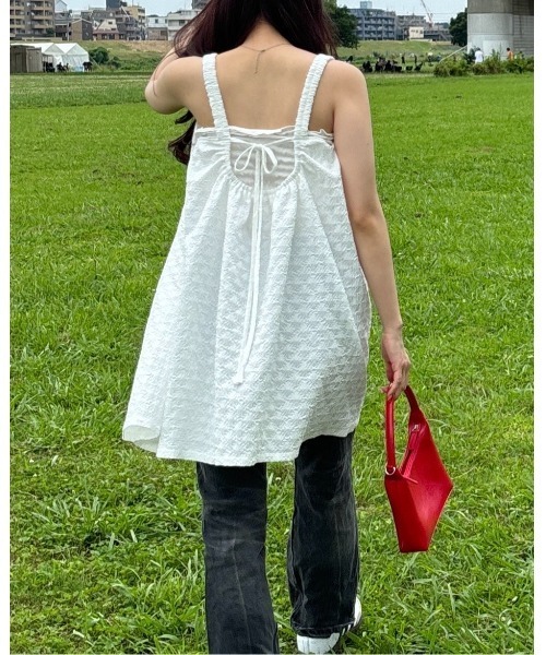 3.3 Field Trip (3.3フィールドトリップ)の「3.3 Field Trip/バックリボンワンピース(ワンピース・レディース・ホワイト/ブラック・FREE)」の11枚目の写真