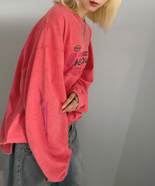 Java(ジャバ)の「《Javaジャバコラボ》トレンドのヴィンテージ感が魅力。レーシングカーデザインピグメントロンT(Tシャツ/カットソー・メンズ・チャコールグレー/オフホワイト/ピンク・LARGE/MEDIUM/SMALL/X-LARGE)」の10枚目の写真