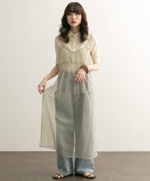 KBF | シアーチェックキャミワンピース(ワンピース)