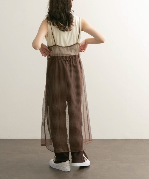 KBF（ケイビーエフ）の「シアーチェックキャミワンピース（ワンピース・レディース・ブラウン系その他/グリーン系その他・ONE）」の11枚目の写真