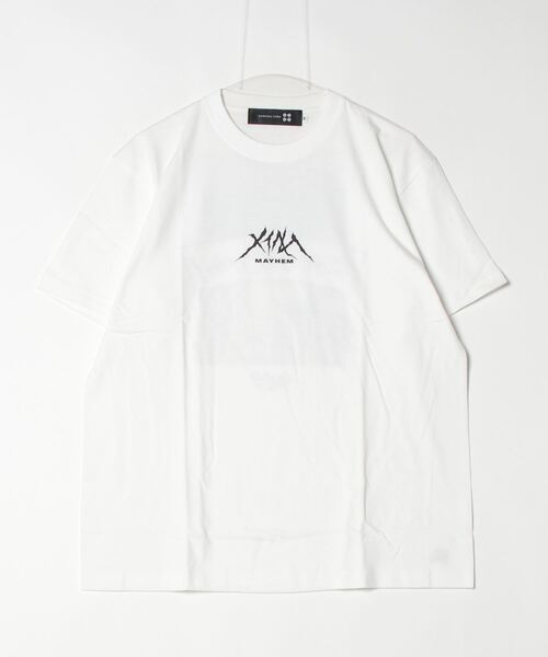 SAMURAI CORE(サムライコア)の「『SAMURAI CORE x MAYHEM』Graphic Design T(Tシャツ/カットソー・メンズ・ホワイト/ブラック・MEDIUM/LARGE)」の1枚目の写真