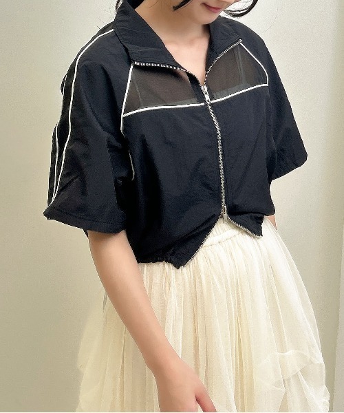 INGNI(イング)の「裾ドロストナイロンブルゾン(ブルゾン・レディース・オフホワイト/チャコールグレー/ブラック・M)」の16枚目の写真