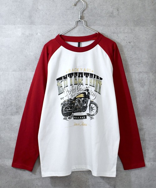 Ritzy（リッツィー）の「oversize raglan sleeve print long sleeve T-shirt/オーバーサイズ ラグランスリーブ プリント ロンT/リンガー プリント ロンT レディース メンズ（Tシャツ/カットソー・メンズ・ブラック系その他/レッド系その他2/ブラウン系その他2/ブラック系その他3/レッド/ブラウン/レッド系その他/レッド系その他3/ブラウン系その他3/ブラック/ブラウン系その他/ブラック系その他2・XL/M/L/S）」の19枚目の写真