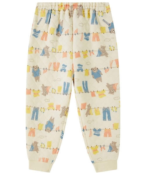 おなか安心ボタン付きあったかキルト長袖前開きパジャマ（ランドリー