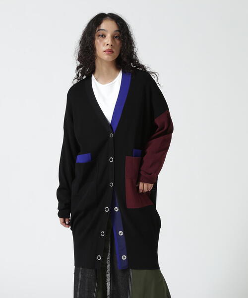 UN3D.(アンスリード)の「UN3D./アンスリード/BI-COLOR OVER CD/バイカラーオーバーカーデ(カーディガン/ボレロ・レディース・ブラック/グレー・FREE)」の16枚目の写真
