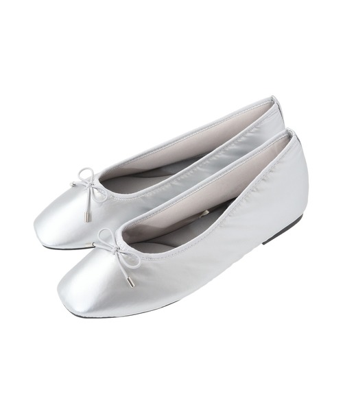 Green　Parks（グリーンパークス）の「RUPIS. パプバレエシューズ（バレエシューズ・レディース・シルバー/ブラック・M/S/L/XS/XL）」の3枚目の写真