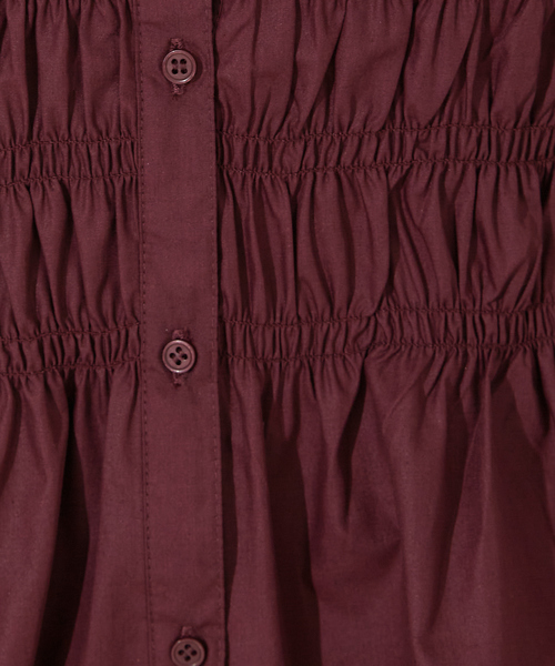 NOMINE（ノミネ）の「ビスチェ風 シャーリング シャツ（シャツ/ブラウス・レディース・ボルドー/サックスブルー/チャコールグレー・フリー）」の20枚目の写真