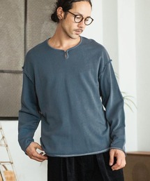 msw1533-Indigo Like Garment Dye Damage Concho Sweat Pullover スウェット プルオーバー