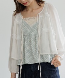 flower | シルキーチェックビスチェ(キャミソール)