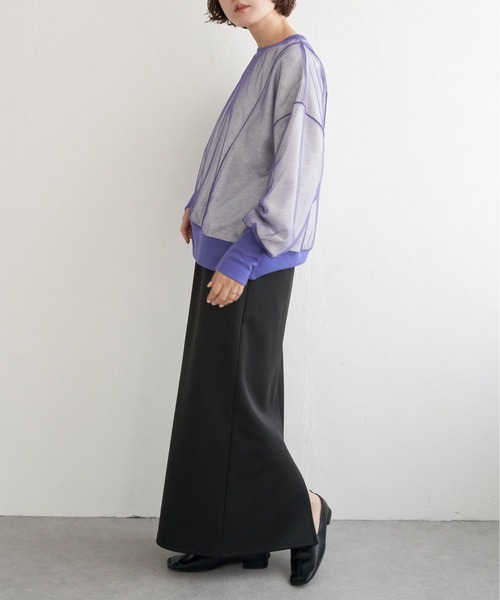 notch.(ノッチ)の「【notch.by yui】チュール*裏毛プルオーバースウェット(スウェット・レディース・ベージュ/ライトグレー/ブルー/ブラック・M)」の21枚目の写真