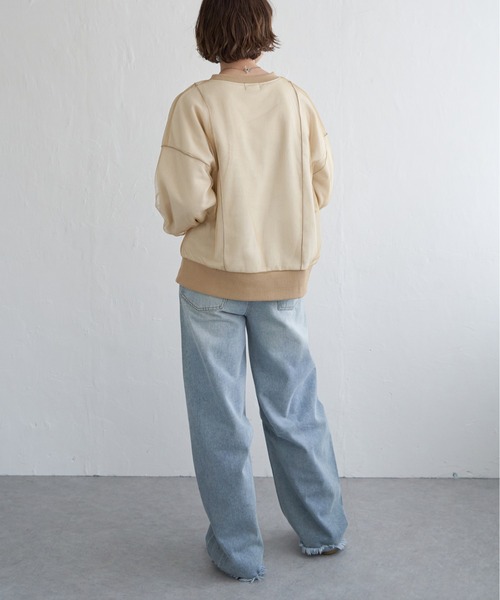 notch.(ノッチ)の「【notch.by yui】チュール*裏毛プルオーバースウェット(スウェット・レディース・ベージュ/ライトグレー/ブルー/ブラック・M)」の16枚目の写真