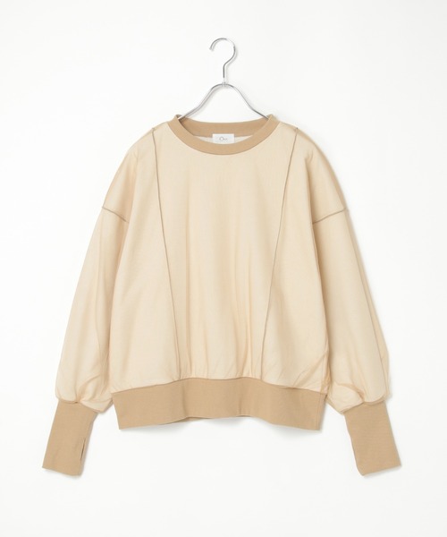 notch.(ノッチ)の「【notch.by yui】チュール*裏毛プルオーバースウェット(スウェット・レディース・ベージュ/ライトグレー/ブルー/ブラック・M)」の22枚目の写真