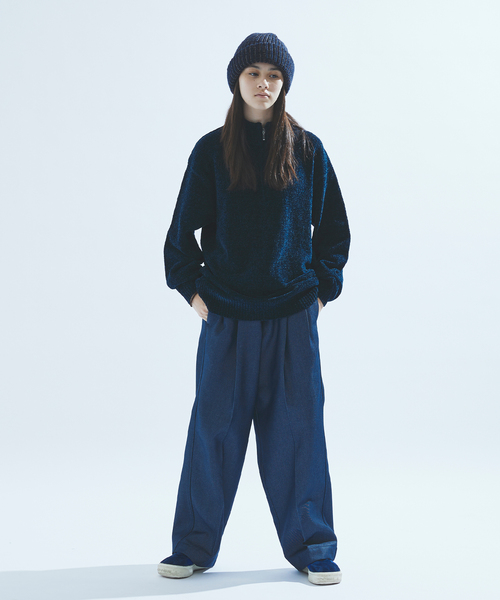 417 EDIFICE（フォーワンセブンエディフィス）の「モールニット ハーフジッププルオーバー（ニット/セーター・メンズ・ライトグレー/ブラック/ベージュ/ブルー/グリーン・MEDIUM/LARGE）」の15枚目の写真