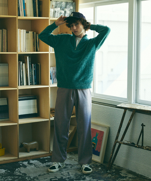 417 EDIFICE（フォーワンセブンエディフィス）の「モールニット ハーフジッププルオーバー（ニット/セーター・メンズ・ライトグレー/ブラック/ベージュ/ブルー/グリーン・MEDIUM/LARGE）」の8枚目の写真