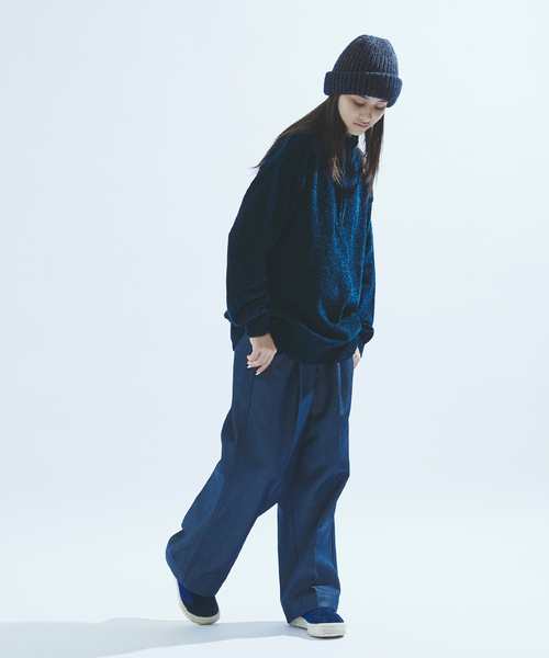 417 EDIFICE（フォーワンセブンエディフィス）の「モールニット ハーフジッププルオーバー（ニット/セーター・メンズ・ライトグレー/ブラック/ベージュ/ブルー/グリーン・MEDIUM/LARGE）」の11枚目の写真