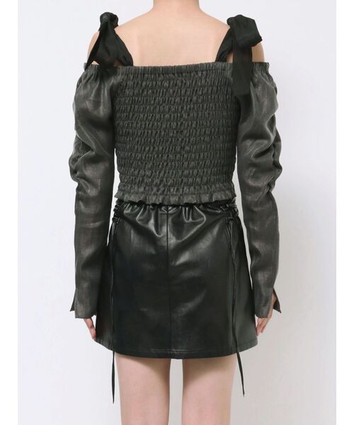 EATME（イートミー）の「シャーリングスリーブリボンブラウス（シャツ/ブラウス・レディース・アイボリー/ピンク/グレー・FREE）」の18枚目の写真