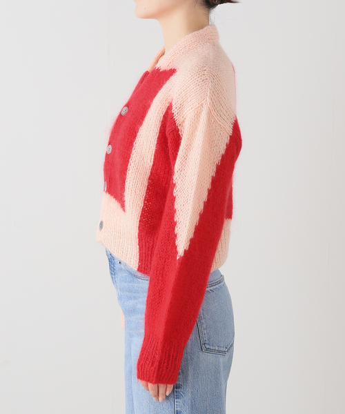 NOMA t.d.（ノーマティーディー）の「NOMA t.d. / ノーマティーディー ハンドニットモヘア混カーディガン（カーディガン/ボレロ・レディース・レッド・X-SMALL）」の11枚目の写真