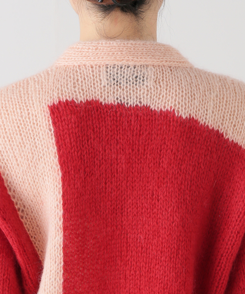 NOMA t.d.（ノーマティーディー）の「NOMA t.d. / ノーマティーディー ハンドニットモヘア混カーディガン（カーディガン/ボレロ・レディース・レッド・X-SMALL）」の15枚目の写真