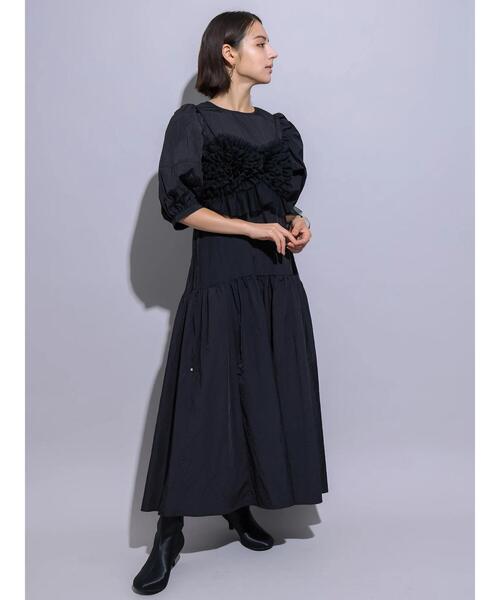 Te chichi(テチチ)の「【Atelier Noir】タフタボリュームパフドレス(ワンピース・レディース・ブラック・F)」の5枚目の写真