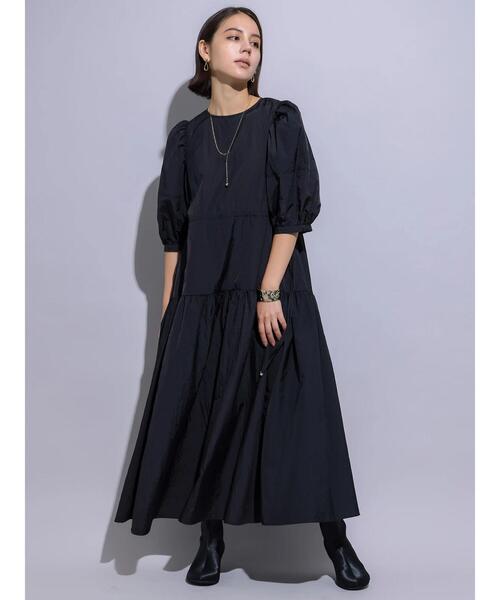 Te chichi(テチチ)の「【Atelier Noir】タフタボリュームパフドレス(ワンピース・レディース・ブラック・F)」の7枚目の写真