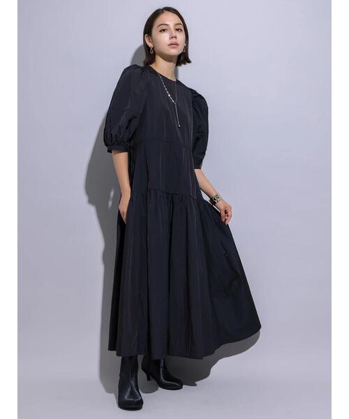 Te chichi(テチチ)の「【Atelier Noir】タフタボリュームパフドレス(ワンピース・レディース・ブラック・F)」の8枚目の写真