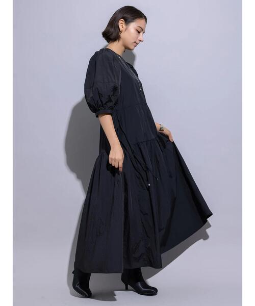 Te chichi(テチチ)の「【Atelier Noir】タフタボリュームパフドレス(ワンピース・レディース・ブラック・F)」の10枚目の写真