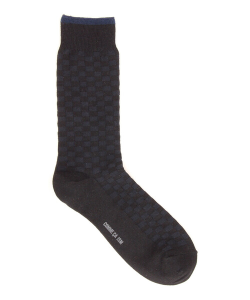 COMME CA ISM（コムサイズム）の「リンクス 市松柄 ドレスソックス（ソックス/靴下・メンズ・ブラック/ネイビー/チャコール・27cm）」の3枚目の写真