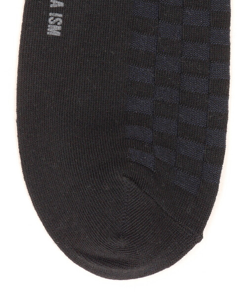 COMME CA ISM（コムサイズム）の「リンクス 市松柄 ドレスソックス（ソックス/靴下・メンズ・ブラック/ネイビー/チャコール・27cm）」の6枚目の写真