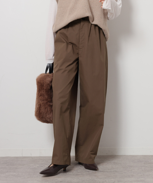 JOURNAL STANDARD relume（ジャーナルスタンダード　レリューム）の「コットンギャザーワイドパンツ（スラックス・レディース・ブラウン/ネイビー・36/38）」の7枚目の写真