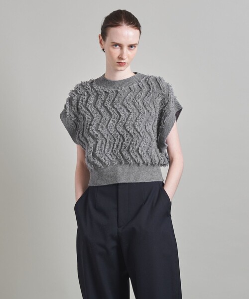 LOEFF（ロエフ）の「＜LOEFF＞ウェーブ フリンジ ベスト（ベスト