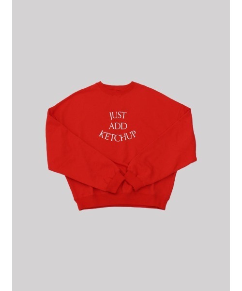 Catchup(ケチャップ)の「【Catchup】Catchup プリントスウェットトップス(大人サイズ)(Tシャツ/カットソー・レディース・ライトグレー/レッド・S/M/L/LL)」の1枚目の写真