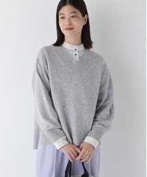 タグ付新品　HUMAN WOMAN 薄手ウール　ニット セール】 ◇ホールガーメント片畦ニットベスト （ニット